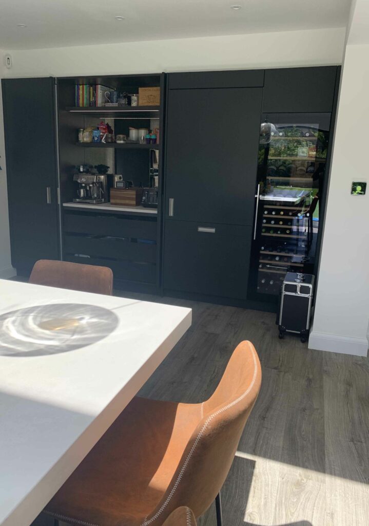 Italian Kitchen Esher View of Cupboards from Island