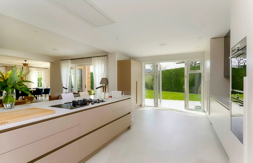 Italian Handleless Kitchen - View to Window